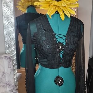 Black lace top